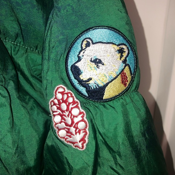 New FP Movement Free People In A Bubble Patch Puffer Jacket Coat Green sz M - Picture 8 of 11